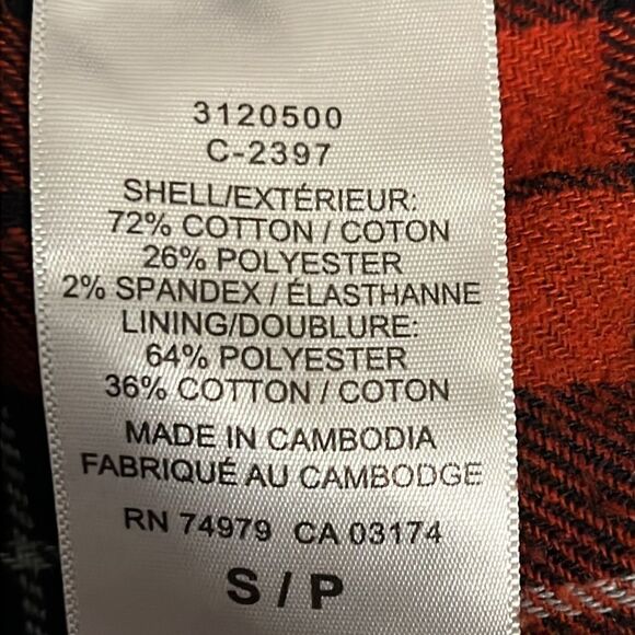 PARASUCO Red Plaid Lined Blue Denim Jacket Size S (fits s/m) see measurements - Picture 14 of 14